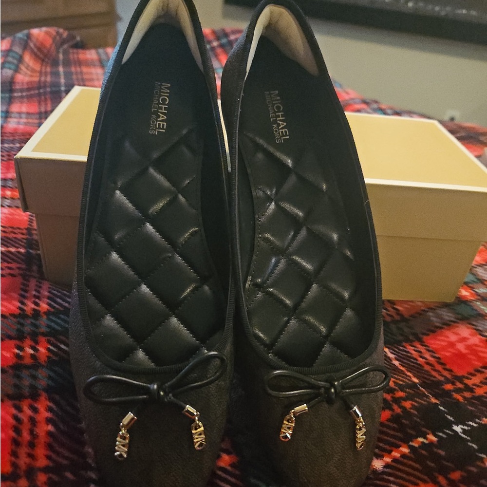 Michael Kors Black and Brown Loafers